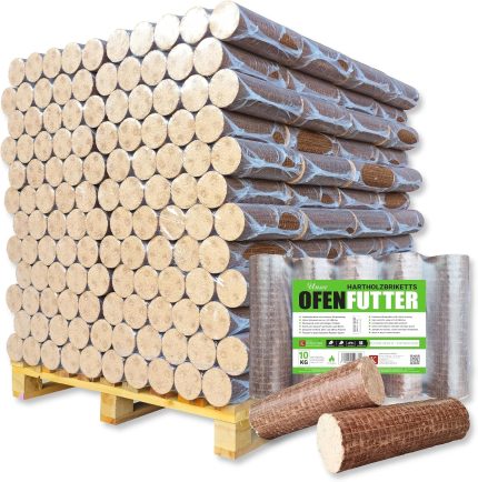 700Kg Palette 70X10Kg Nestro Hartholzbriketts Buche Und/Oder Eiche Brenn Kamin Ofen Heiz Holz Gluthalter Brennholz Premium Öko Holzbriketts |