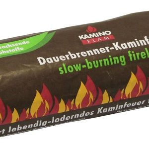 Danto Spar-Set: 40 Stück Kaminoflam® Dauerbrenner-Kaminfeuer, 100% Nachwachsende Rohstoffe, Für Kaminofen, Kachelofen, Holzofen