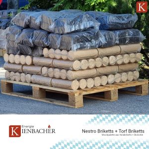 500Kg Briketts = 250Kg Nestro Holzbriketts + 250Kg Torfbriketts Biokohle Brenn Rekord Kamin Ofen Heiz Holz Kohle Brikett Gluthalter |