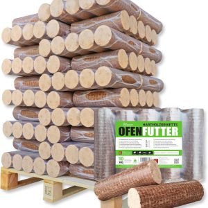 Holzbriketts Nestro 300Kg Hartholz Briketts Kamin Ofen Brikett Brennholz Heizbriketts Aus Buche &/Oder Eiche 30X10Kg=300Kg Palette Nestro Brikett Rund ( BRENNHOLZ, BRIKETTS & CO.)