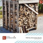 1 Box Brennholz 1 RM Box Buchenbrennholz 33Cm Trocken Kaminholz Feuerholz Scheitholz Buche Feuerschale Lagerfeuer Pizzaofen | Boxenmaß Ca.106X100X104Cm | 1 Box |  (1)