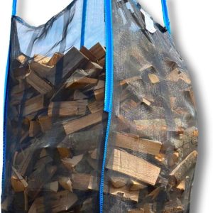Dm-Folien Holz Big Bag 100X100X160Cm I 10 Stück I SWL 1.000 Kg I Robuster Big Bag Holz Mit Netzgewebe & Sternenboden I Big Packs Für Brennholz I Stabil & Wiederverwendbar