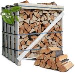 Brennholz Buche - Scheitänge 25Cm / 33 Cm - 1,6 SRM/ 1RM - 1 Palette - Für Kamin, Ofen, Grill, Smoker (Scheitlänge 33 Cm)
