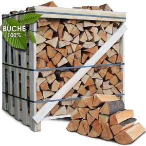 Brennholz Buche - Scheitänge 25Cm / 33 Cm - 1,6 SRM/ 1RM - 1 Palette - Für Kamin, Ofen, Grill, Smoker (Scheitlänge 33 Cm)