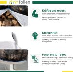Dm-Folien Holz Big Bag 100X100X160Cm I 10 Stück I SWL 1.000 Kg I Robuster Big Bag Holz Mit Netzgewebe & Sternenboden I Big Packs Für Brennholz I Stabil & Wiederverwendbar