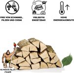 Brennholz Kaminholz Hartholz - 1RM Box 25 Cm Holz Für Kamin Ofen Pizzaofen Grill Smoker Kaminofen Holzofen | 1 Raummeter Feuerholz Buchenholz Auf Palette | Firewood Woodfire
