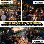 Brennholz Feuerholz Buche - Grillholz 25 Cm 300 Kg Holz Für Feuerschale Grill Pizzaofen Smoker Lagerfeuer | Räucherholz Hartholz Woodfire Dekoholz Laubholz