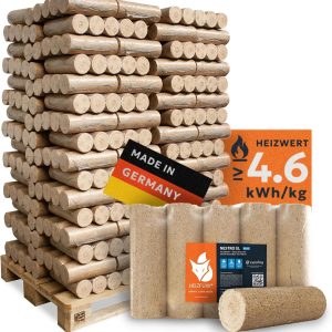 Holzbriketts Nestro XL Blue - Weichholzbriketts Palette 960 Kg (96X10 Kg) - Premium Briketts Für Kamin, Heizkessel & Ofen - Hoher Heizwert, Geringer Aschegehalt & Maximale Energieausbeute