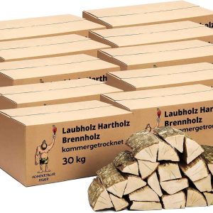 300 Kg Brennholz Feuerholz - Grillholz 25 Cm Holz Für Feuerschale Grill Pizzaofen Smoker Lagerfeuer | Räucherholz Hartholz Woodfire Dekoholz Kaminholz Laubholz