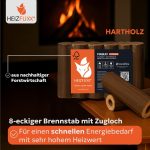 Paligo Heizfuxx Pinikay Wood Briquettes, Hardwood, Octagon, Chimney, Oven, Firewood, Heating Briquettes 10kg x 96 Packages 960kg / 1 palette – Bild 2