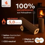 Paligo Heizfuxx Pinikay Wood Briquettes, Hardwood, Octagon, Chimney, Oven, Firewood, Heating Briquettes 10kg x 96 Packages 960kg / 1 palette – Bild 6