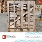 1 Box Brennholz 1 RM Box Buchenbrennholz 33Cm Trocken Kaminholz Feuerholz Scheitholz Buche Feuerschale Lagerfeuer Pizzaofen | Boxenmaß Ca.106X100X104Cm | 1 Box |  (1)