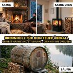Brennholz Feuerholz Buche - Grillholz 25 Cm 300 Kg Holz Für Feuerschale Grill Pizzaofen Smoker Lagerfeuer | Räucherholz Hartholz Woodfire Dekoholz Laubholz