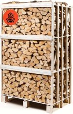 Brennholz Birke Mit Weniger Als 18% Feuchtigkeit Palette - Perfekt Für Ofen, Feuerschale, Kamin, Kaminofen - Premium Qualität Sauberes Und Trockenes Kaminholz/Feuerholz