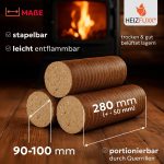 Holzbriketts Nestro XL Red - Hartholzbriketts Palette 300 Kg (30X10 Kg) - Premium Briketts Für Kamin, Heizkessel & Ofen - Hoher Heizwert, Geringer Aschegehalt & Maximale Energieausbeute