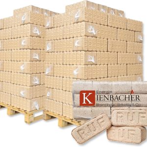 2000Kg Palette RUF Hartholzbriketts Brenn Kamin Ofen Grill Smoker Heizen Holz Gluthalter Brennholz Premium Öko Holzbriketts | 2 Paletten |