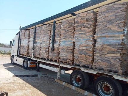 Anzündholz Aus Olivenholz Auf Palette 700 Kg – Holz Für Kamin, Grill Und Pizzerien – 100 % Olivenholz Made in Italy – Gratis 4 Säcke Olivenholz-Chips