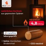Holzbriketts Nestro XL Red - Hartholzbriketts Palette 300 Kg (30X10 Kg) - Premium Briketts Für Kamin, Heizkessel & Ofen - Hoher Heizwert, Geringer Aschegehalt & Maximale Energieausbeute
