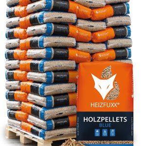 Holzpellets Blue Palette 975 Kg (65 X 15 Kg) - 6Mm Weichholz Pellets Mit Hohem Heizwert & Geringem Ascheanteil - Premium Heizpellets Als Sackware Für Feuerrohr, Kamin, Ofen Oder Grill