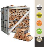 Brennholz Buche - Scheitänge 25Cm / 33 Cm - 1,6 SRM/ 1RM - 1 Palette - Für Kamin, Ofen, Grill, Smoker (Scheitlänge 33 Cm)