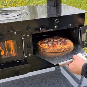 Outdoor-Küchenofen ROSALIE, Gartenküche, Pizzaofen & Zeltofen | Garten-Kamin Gartenofen Schwarz