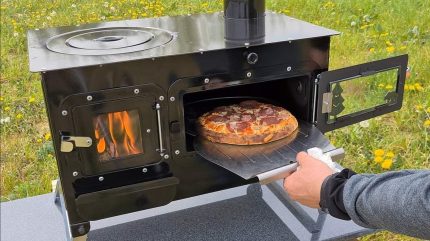 Outdoor-Küchenofen ROSALIE, Gartenküche, Pizzaofen & Zeltofen | Garten-Kamin Gartenofen Schwarz