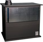 EEK a Kaminofen Mit Backfach Und Herdplatte Werkstattofen Viki 10,5 Kw Schwedenofen Kamin Hüttenofen Ofen Grau