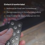 GLOW FIRE Kaminofen Portia Mit Realistischem 3D E-Motion Led-Feuer - Stand-Elektrokamin Mit Heizung Und Kaminfeuer, Knistereffekt & Timer, Max. 1500 W, 140X100X45, Weiß