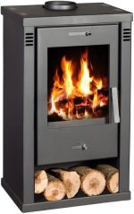 Kaminofen Holzofen BALKAN ENERGY Modell Talon 7Kw Holzofen Mit Holzfach Nische