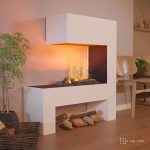 GLOW FIRE Wasserdampf Kamin Mozart (Standkamin) - Elektrokamin Mit Realistischen LED 3D-Flammen, Knistereffekt & Fernbedienung, 110X120X35 Cm - Opti-Myst 600 Elektro Kamin Mit Holz-Deko, Weiß