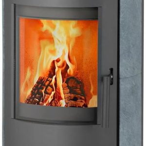 Kaminofen München, Naturstein, 7 Kw, Dauerbrand, Automatik Grau