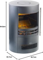 Carlo Milano Elektrokamin: Design-Elektro-Kaminofen Mit 3D-Flammeneffekt, 2 Heizstufen, 2.000 W (Elektroofen, Elektrischer Kamin, LED)