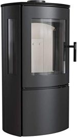 KRATKI Falcon View Kaminofen, Holzkamin Mit Lufteinlass, Bimschv 2 Konform, 10 Kw Kaminofen, Thermischer Wirkungsgrad 82%, Staubauslass 150 Mm, Energieklasse A