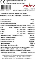 S3 W21 Holzofen Für Zentralheizung, Festbrennstoffofen, 5,0 Kg, Beige/Schwarz