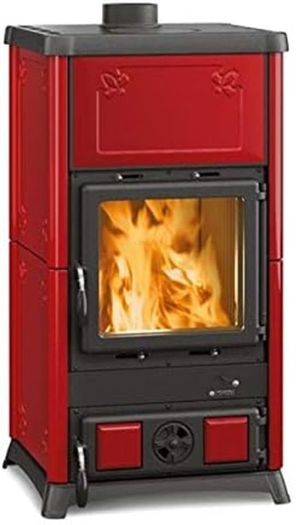 La Nordica Holzofen Kaminofen Fedora | Keramik Bordeaux | 8,3 Kw