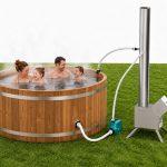 ECOPOOLTECH Wärmepumpe Poolheizung Holz, Holzbefeuerte Wärmepumpe, Ideal Für Freien Kleine Schwimmbäder Und Whirlpools, Kontinuierliche Holzbefeuerte Heizung