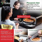 GIU Elektrischer Pizzaofen - Starker Elektro-Ofen Für Neapolitanische Pizza | Backofen, Pizzaofen, Elektrisch, Electric Oven | Über 400 Grad Fusionheat-Tech | Genieße Steinofen-Geschmack Zuhause