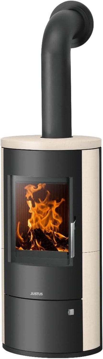Austin Kaminofen 5 Kw Für Scheitholz Und Kohlebriketts Schwarz-Kalkstein