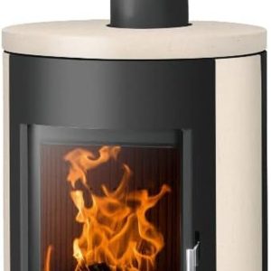 Austin Kaminofen 5 Kw Für Scheitholz Und Kohlebriketts Schwarz-Kalkstein