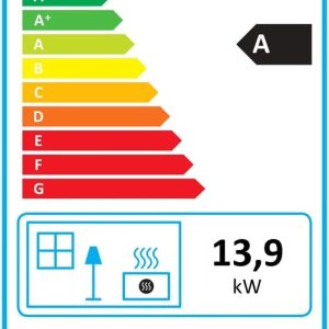 Küchenofen Mit Backofen Und Kochplatte, Modell 1P50R, 14 Kw, Schwarz/Graphit, Holz, Gusseisen, Heizofen, Ofen, Bis Zu 79 M²