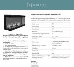 GLOW FIRE Kaminofen Portia Mit Realistischem 3D E-Motion Led-Feuer - Stand-Elektrokamin Mit Heizung Und Kaminfeuer, Knistereffekt & Timer, Max. 1500 W, 140X100X45, Weiß
