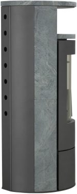 Kaminofen München, Naturstein, 7 Kw, Dauerbrand, Automatik Grau