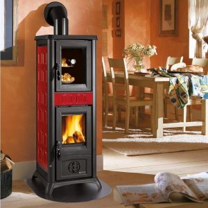 Gemma Forno 5.0 Kaminofen Naturstein, Verkleidung:Keramik Elegance Bordeaux