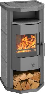 Thyra Freistehende Feuerstelle Brennholz Edelstahl