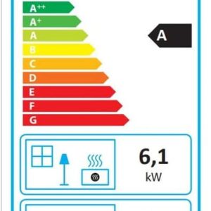 EEK A: Wasserführender Kaminofen  WD W24 D, Creme - 24,3 Kw Schwarz