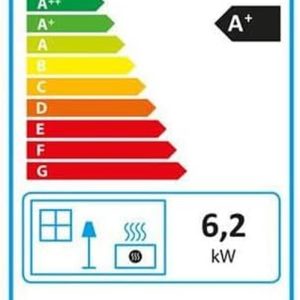 Kaminofen Candy 4.0 - Gusseisen, Schwarz, Holz, 6,2 Kw, 177 M³, 85,1% Effizienz, 89 X 40 X 40 Cm