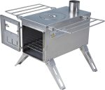 Nomad Medium Zeltofen | Kleiner Tragbarer Holzofen Für Zelte, Unterkünfte Und Camping | 800 Cubic Inch Firebox | Präzisions-Edelstahlkonstruktion | Enthält Schornsteinpfeife
