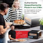 GIU Elektrischer Pizzaofen - Starker Elektro-Ofen Für Neapolitanische Pizza | Backofen, Pizzaofen, Elektrisch, Electric Oven | Über 400 Grad Fusionheat-Tech | Genieße Steinofen-Geschmack Zuhause