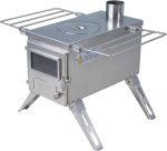 Nomad Medium Zeltofen | Kleiner Tragbarer Holzofen Für Zelte, Unterkünfte Und Camping | 800 Cubic Inch Firebox | Präzisions-Edelstahlkonstruktion | Enthält Schornsteinpfeife