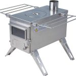 Nomad Medium Zeltofen | Kleiner Tragbarer Holzofen Für Zelte, Unterkünfte Und Camping | 800 Cubic Inch Firebox | Präzisions-Edelstahlkonstruktion | Enthält Schornsteinpfeife